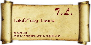 Takácsy Laura névjegykártya