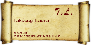 Takácsy Laura névjegykártya